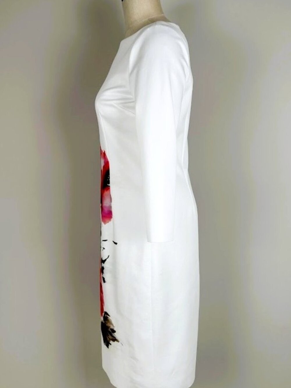Rickie Freeman For Teri Jon Women White Floral-Print Scuba Dress Size 10 $480 - Picture 9 of 10